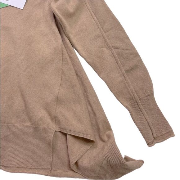 Stella McCartney Asymmetrical Crewneck Cashmere Sweater in Camel - Picture 6 of 7